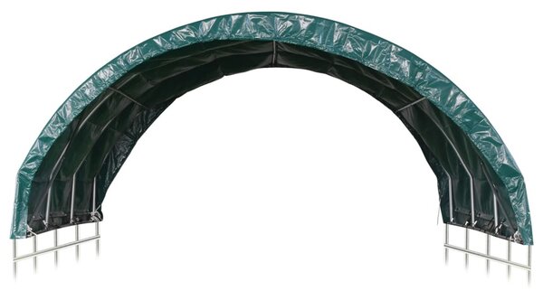 Zöld PVC állattartó sátor 3,7 x 3,7 m