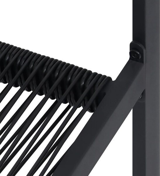 2 db fekete PVC rattan kerti szék
