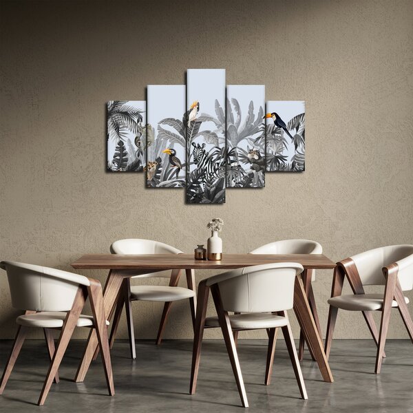 Kép - Illusztrált dzsungel (150x105 cm)