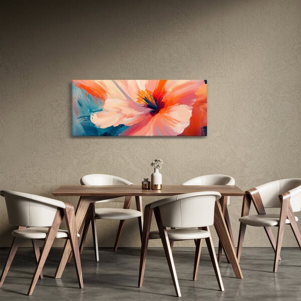 Kép - Festett virág (120x50 cm)