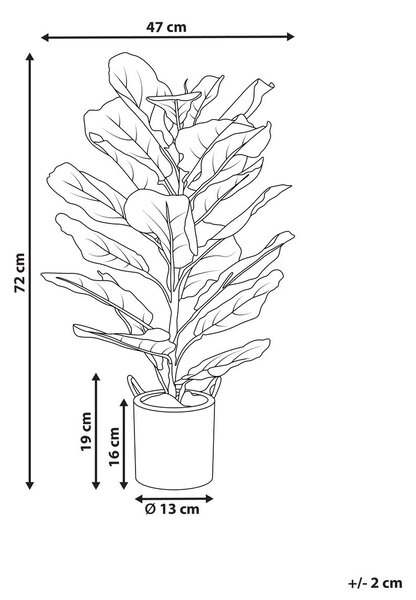 Műnövény FIDDLE LEAF TREE 72 cm Zöld