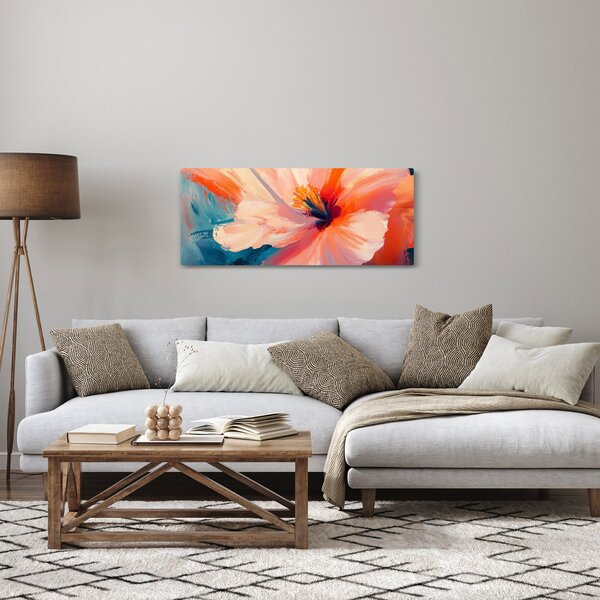 Kép - Festett virág (120x50 cm)