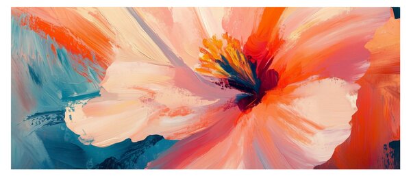 Kép - Festett virág (120x50 cm)