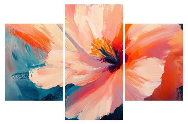 Kép - Festett virág (90x60 cm)