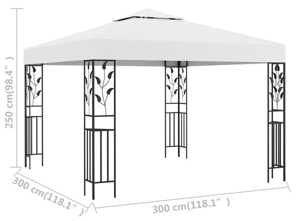 Fehér pavilon 3 x 3 m 180 g/m²