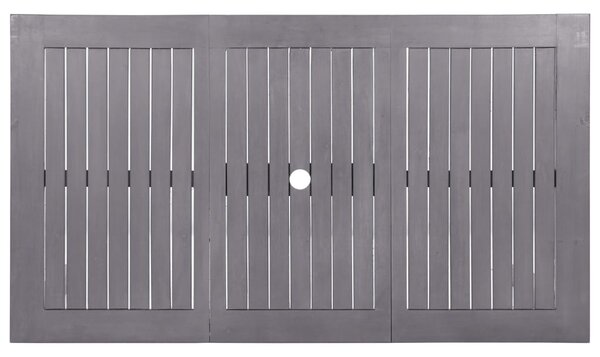 Szürke antikolt tömör akácfa kerti asztal 140 x 80 x 74 cm