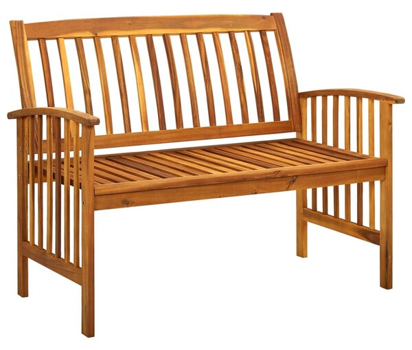 Tömör akácfa kerti pad párnával 119 cm