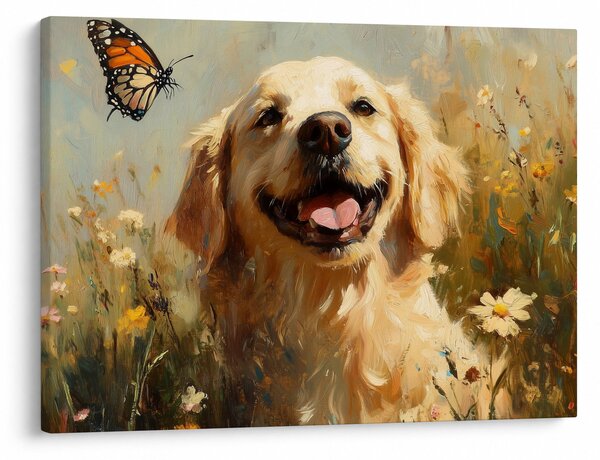 Kép - Boldog kutyus (70x50 cm)