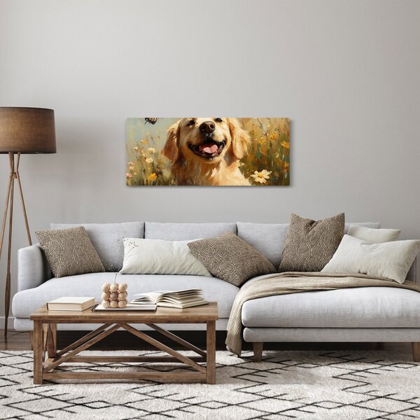 Kép - Boldog kutyus (120x50 cm)