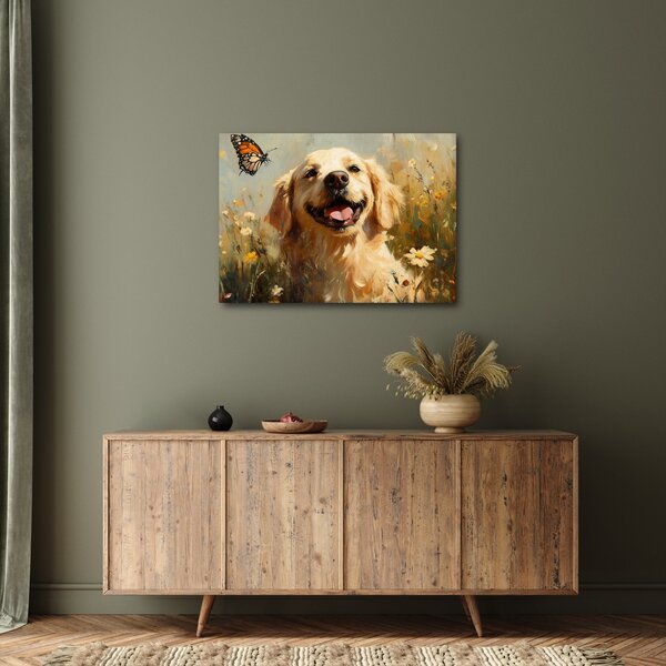 Kép - Boldog kutyus (70x50 cm)