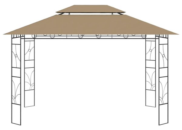 Tópszínű pavilon 4 x 3 x 2,7 m 160 g/m²