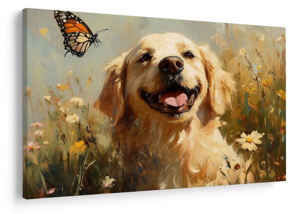 Kép - Boldog kutyus (90x60 cm)