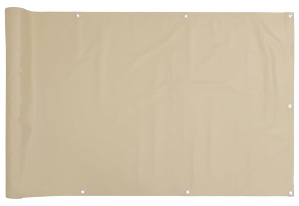 Bézs oxford-szövet erkélyparaván 120 x 600 cm