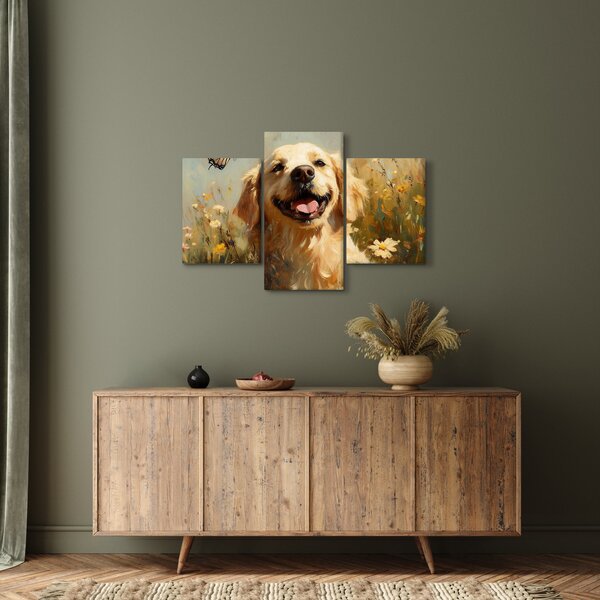 Kép - Boldog kutyus (90x60 cm)