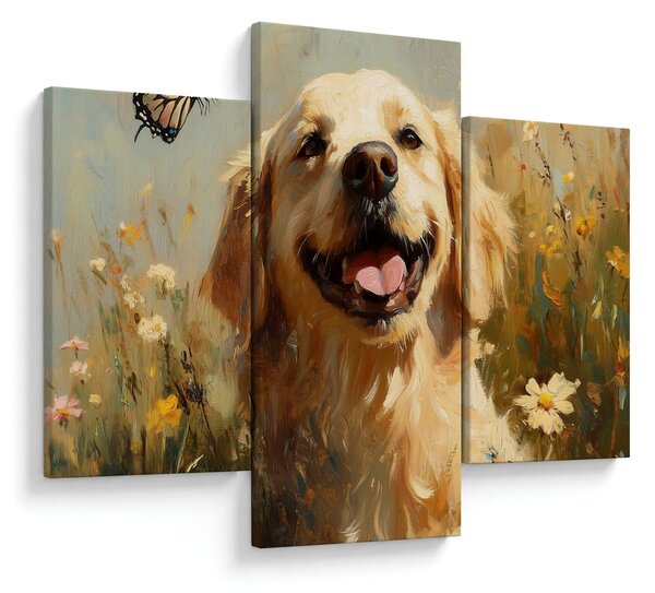Kép - Boldog kutyus (90x60 cm)