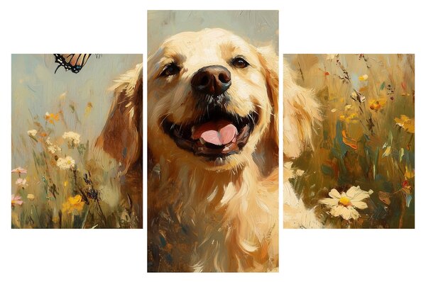 Kép - Boldog kutyus (90x60 cm)