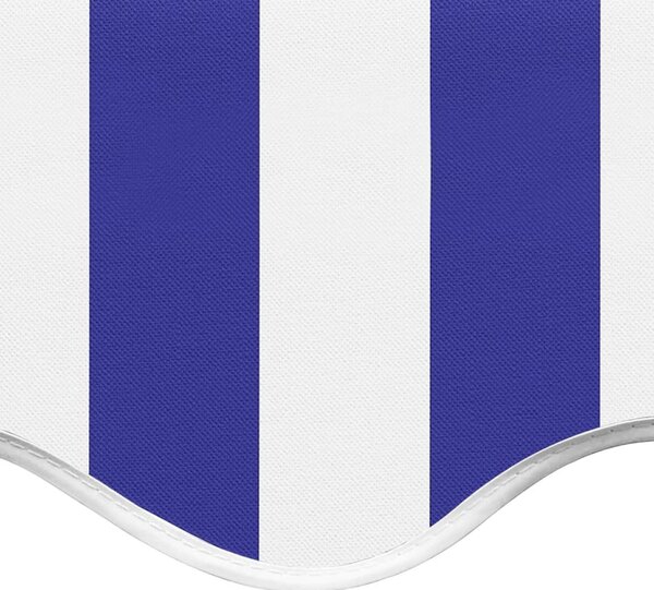 Kék és fehér csere napellenző ponyva 4 x 3,5 m