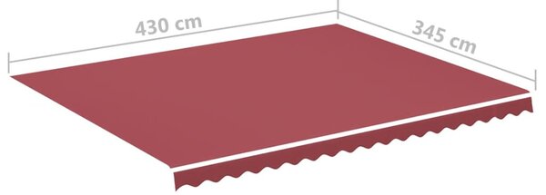 Burgundi vörös csere napellenző ponyva 4,5 x 3,5 m