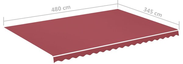 Burgundi vörös csere napellenző ponyva 5 x 3,5 m