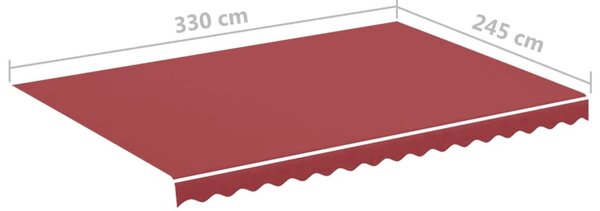 Burgundi vörös csere napellenző ponyva 3,5 x 2,5 m