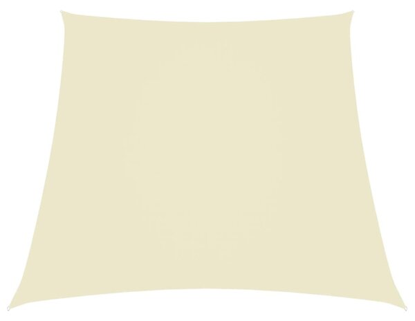 Krémszínű trapéz alakú oxford-szövet napvitorla 2/4 x 3 m