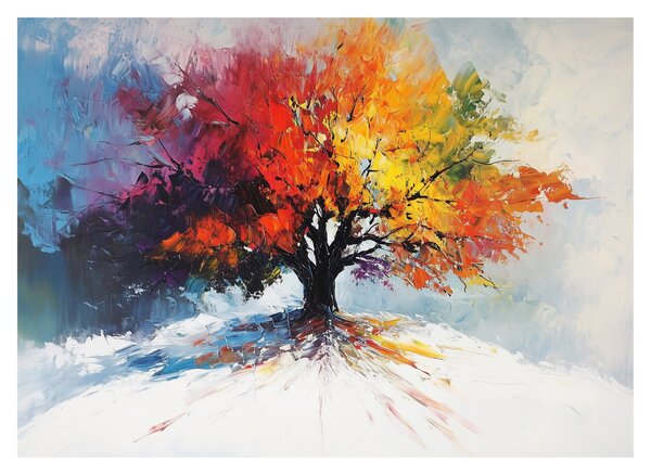 Kép - Színes fa (70x50 cm)