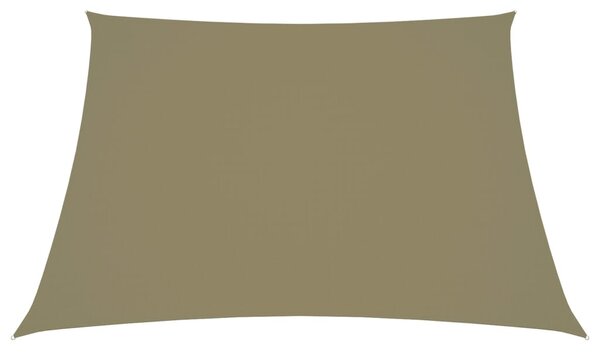 Bézs trapéz alakú oxford-szövet napvitorla 2/4 x 3 m
