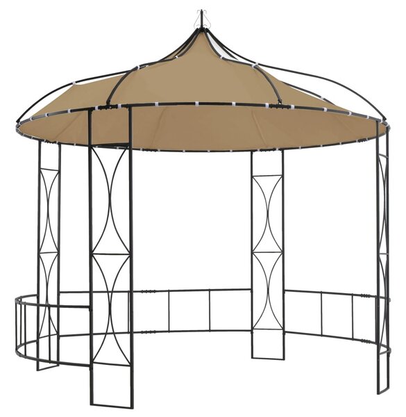 Tópszínű kerek pavilon 300 x 290 cm