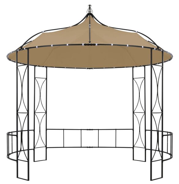 Tópszínű kerek pavilon 300 x 290 cm