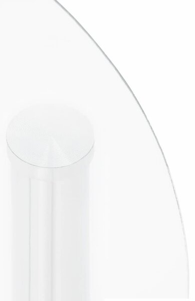 2 szintes átlátszó edzett üveg kisasztal 38 cm