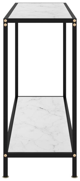 Fehér edzett üveg tálalóasztal 120 x 35 x 75 cm