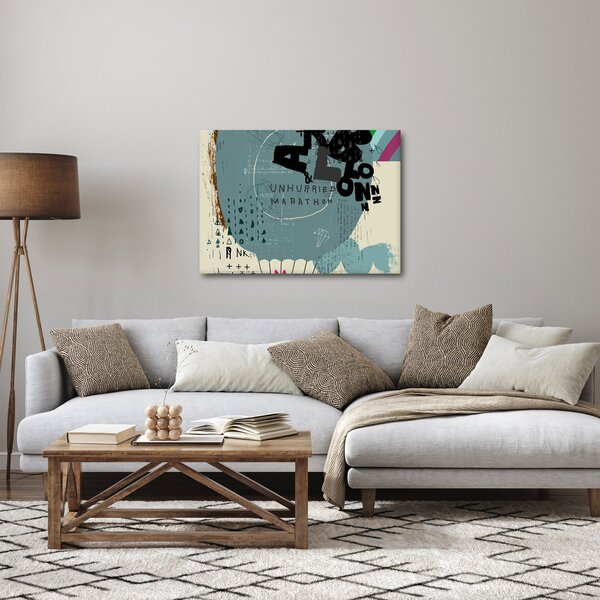 Kép - Repülő léggömb szivárvánnyal (70x50 cm)