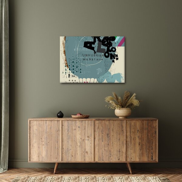 Kép - Repülő léggömb szivárvánnyal (70x50 cm)