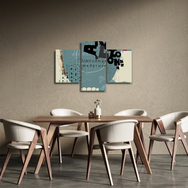 Kép - Repülő léggömb szivárvánnyal (90x60 cm)