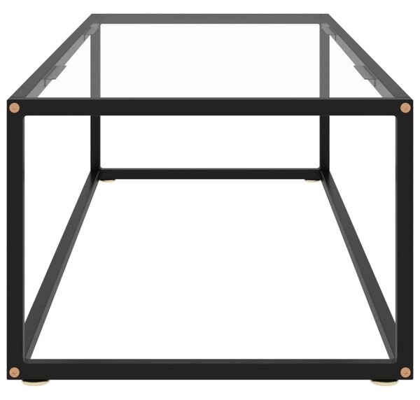 Fekete dohányzóasztal edzett üveggel 120 x 60 x 35 cm