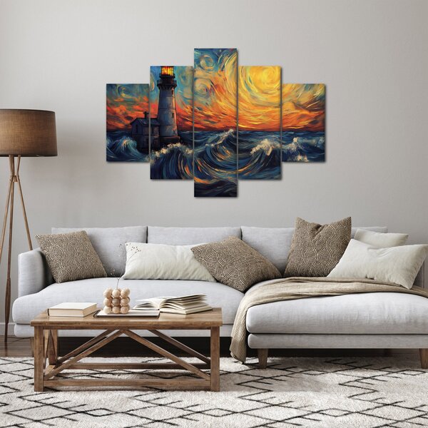Kép - Világítótorony a hullámokban (150x105 cm)