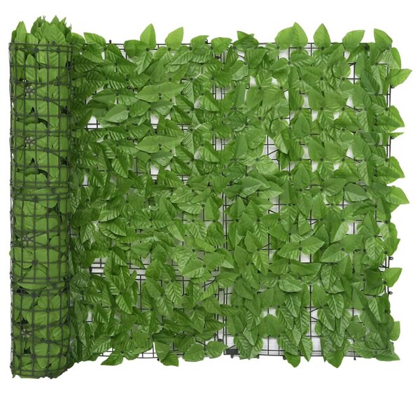 Zöld leveles erkélyparaván 300 x 100 cm