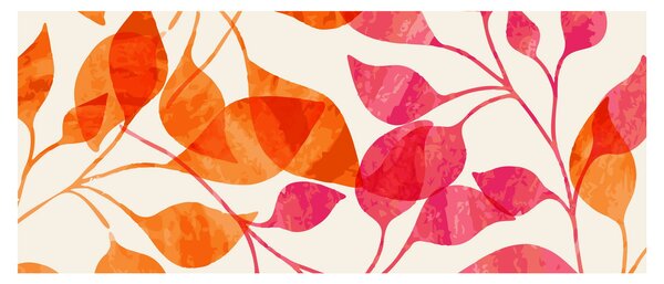Kép - Narancssárga levelek (120x50 cm)
