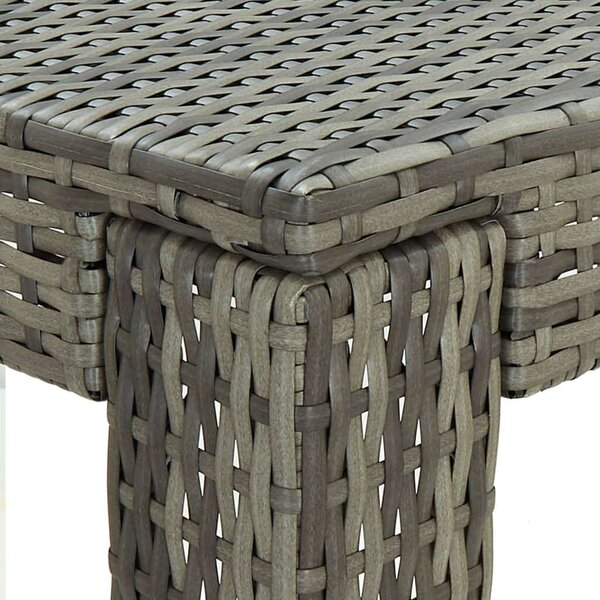 VidaXL Kerti Bárszett - 7 részes - Szürke Polyrattan