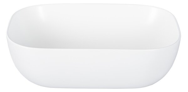 Eros SMILE 3 - PULTRA ültethető - Top Counter - porcelán mosdó - MATT FEHÉR - 46,5 x 32,5 x 13 cm