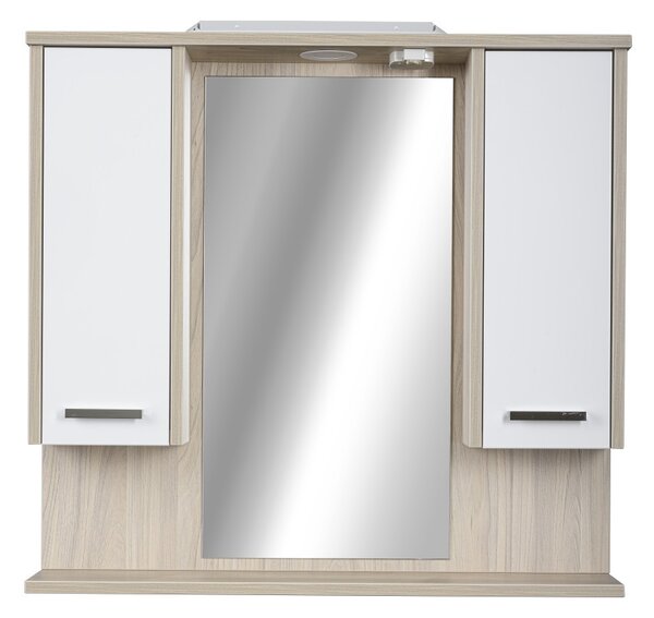 TMP ZX - SONOMA - Tükrös fürdőszobai szekrény LED világítással - 85 x 80 cm