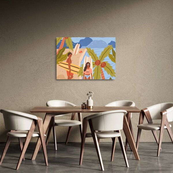 Üveg kép - Élvezd az életed (70x50 cm)