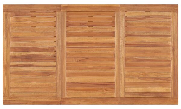 VidaXL tömör tíkfa kerti étkezőasztal 140 x 80 x 77 cm
