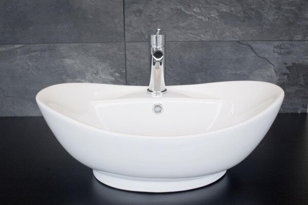 Eros GONDOLA - PULTRA ültethető - Top Counter - porcelán mosdó - 59 x 39 x 21 cm