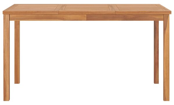 VidaXL tömör tíkfa kerti étkezőasztal 140 x 80 x 77 cm