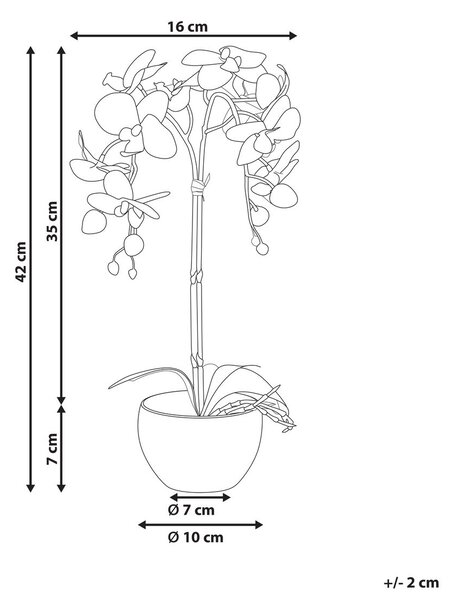 Műnövény ORCHID 42 cm Fehér