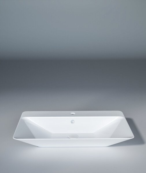 Sanovit TEODORA - PULTRA ültethető - Top Counter - porcelán mosdó - - 65 x 46 cm