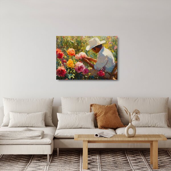 Üveg kép - Kertész (70x50 cm)
