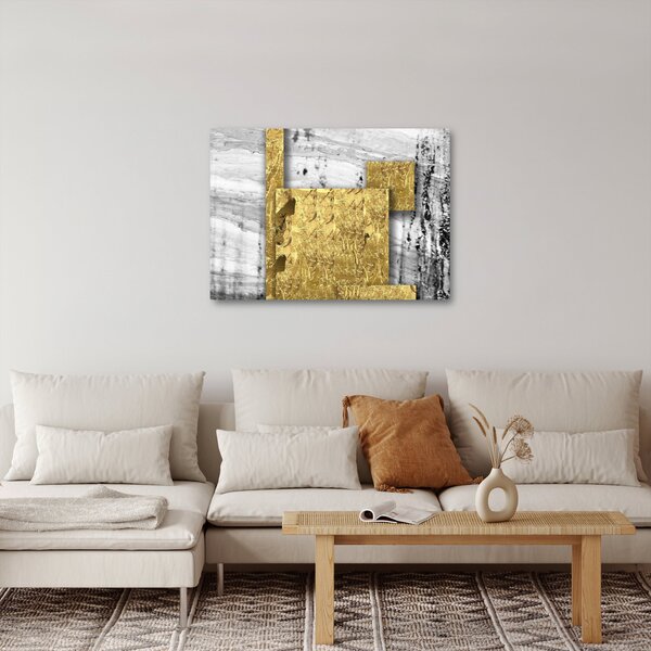 Kép - Arany négyzetek N⁰1 (70x50 cm)