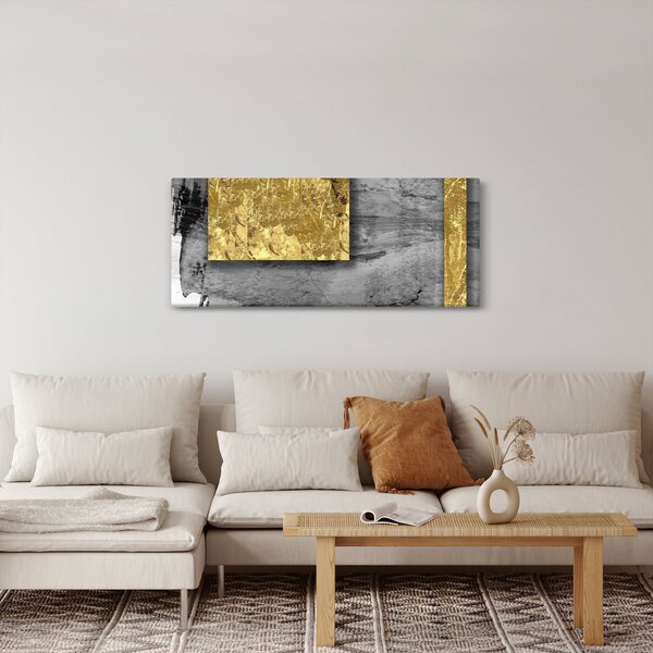 Kép - Arany négyzetek N⁰2 (120x50 cm)